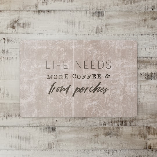 More Coffee & Front Porches Floor Mat, 18" x 27"